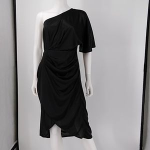 Black One Shoulder Fashion Bandage Dress